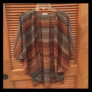 Beautiful Soprano earth tone sheer kimono